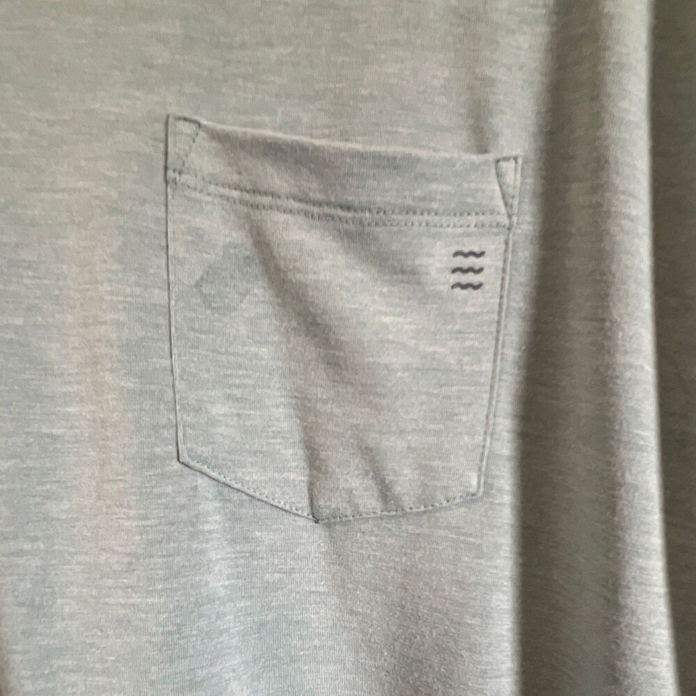 FREE FLY Men's XXL Blue Bamboo Pullover Hoodie Long Sleeve Chest Pocket Logo - Picture 2 of 6